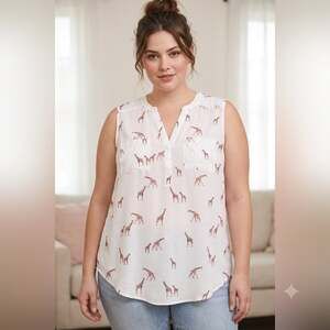 Giraffe Standing All-Over Women's Blouse Z130JC